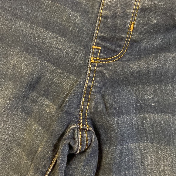 Bundle - 2 pairs pull on denim jeggings and navy leggings for uniform Size 10 - Picture 4 of 7